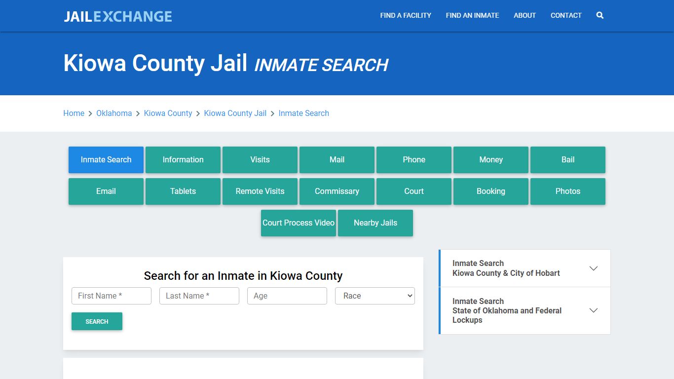 Kiowa County Jail, OK Inmate Search: Roster & Mugshots