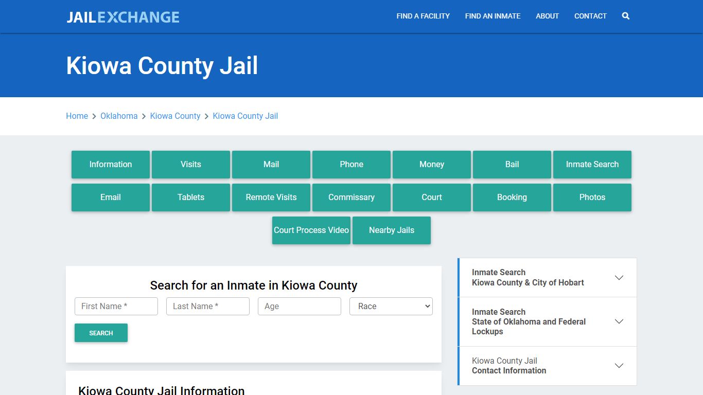 Kiowa County Jail Roster Lookup, OK, Inmate Search